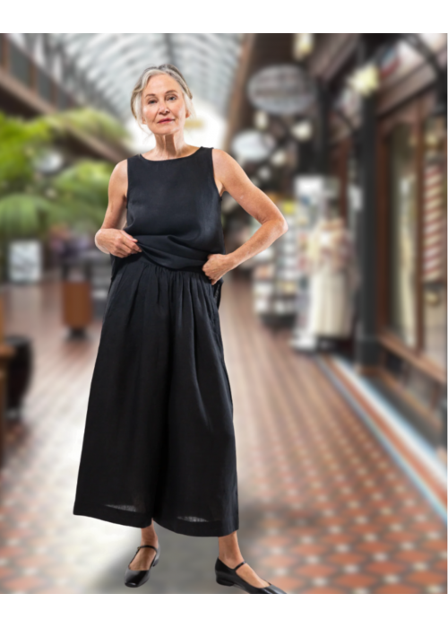 Eva's Sunday | Lauri Culotte | Black | 100% Linen